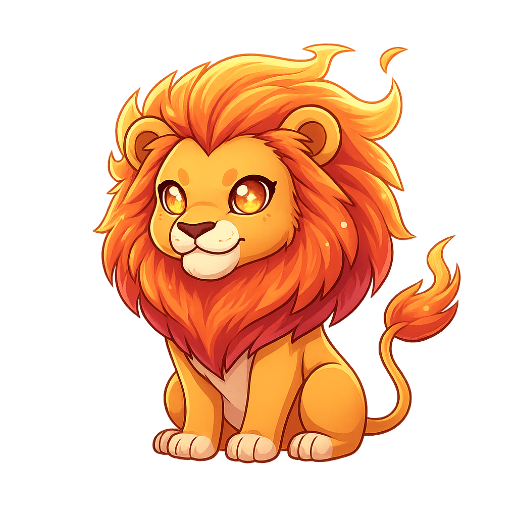 情熱的求婚者 - 炎の鬣を持つライオン