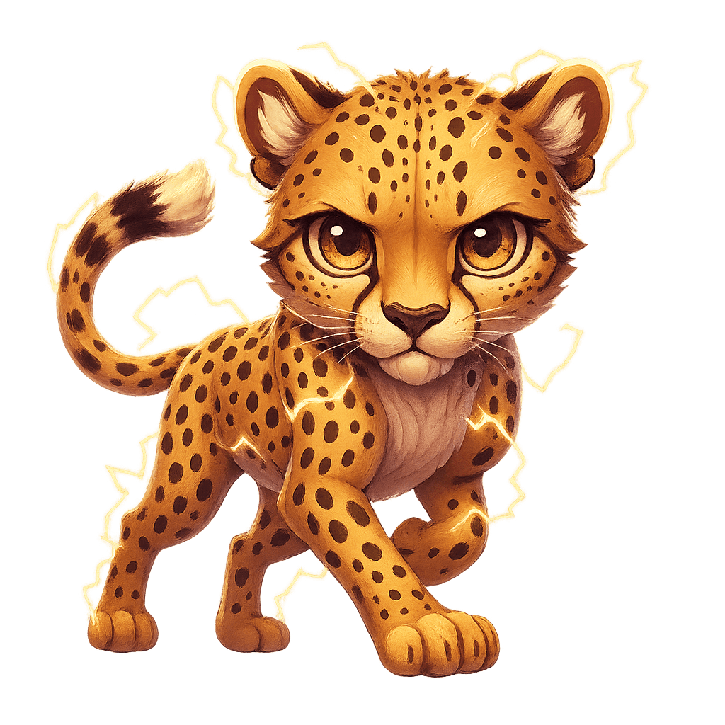 行動派恋人 - 稲妻模様のチーター