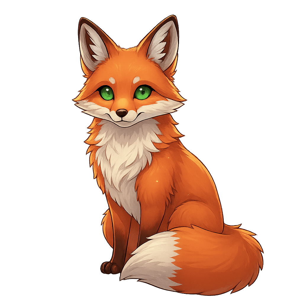 自然体の恋人 - 森の緑の瞳のキツネ