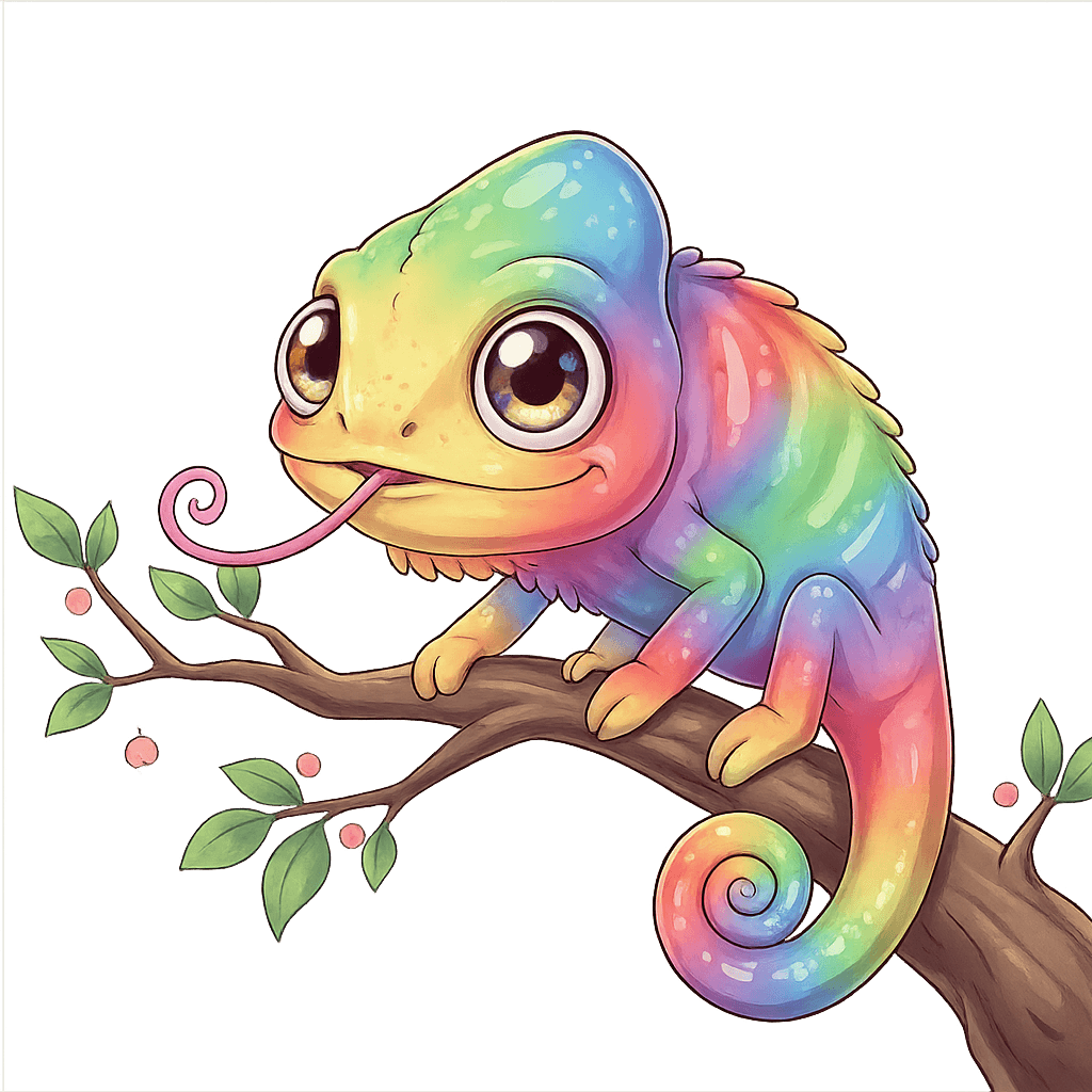 柔軟な調和者 - 虹色に変化するカメレオン